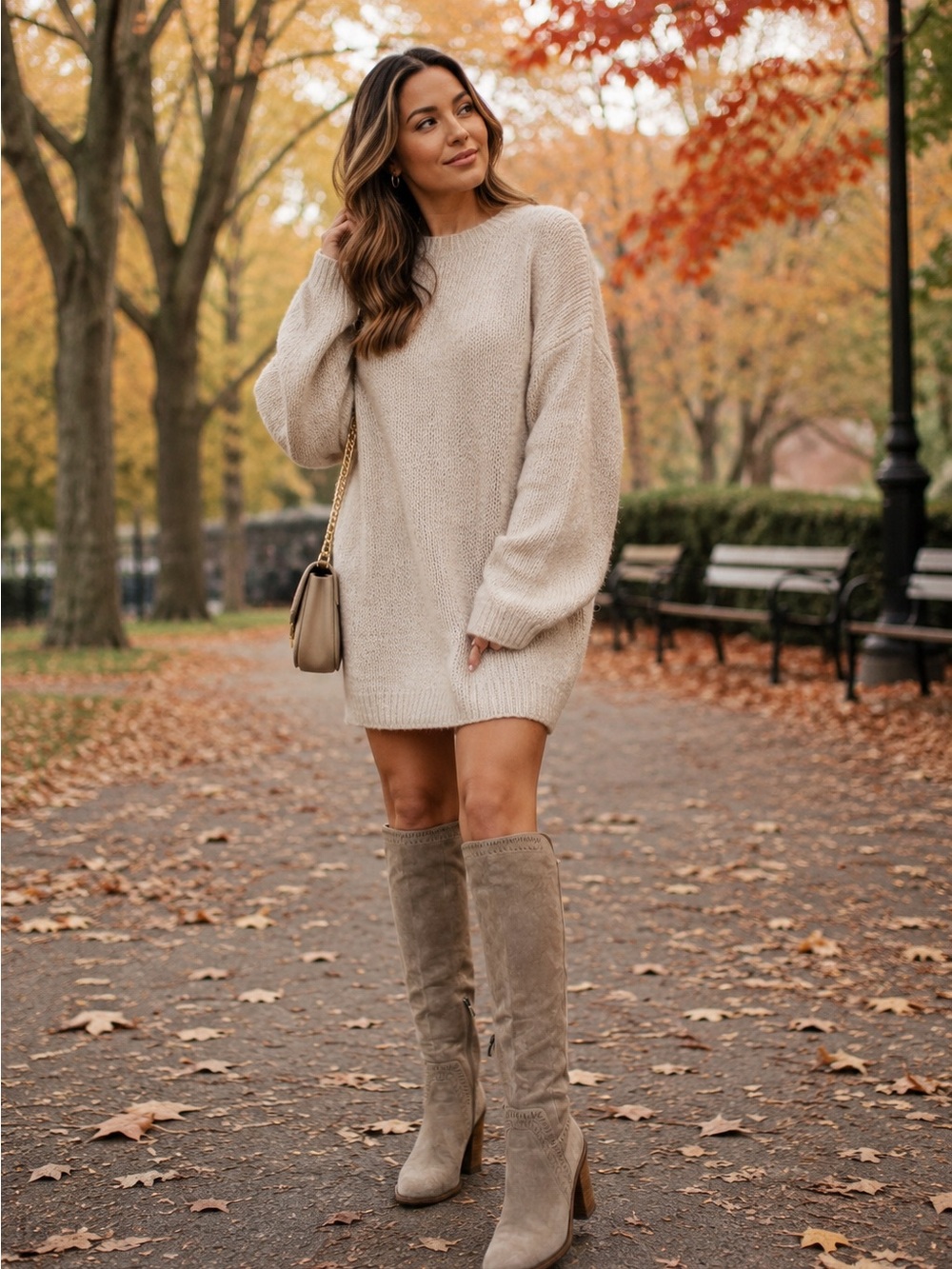 Vince Camuto Taupe Over the Knee Boots